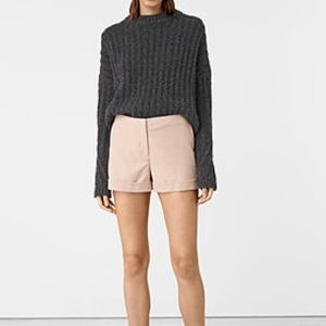 All Saints Dusty Pink Alyas Wool Short Size US 8